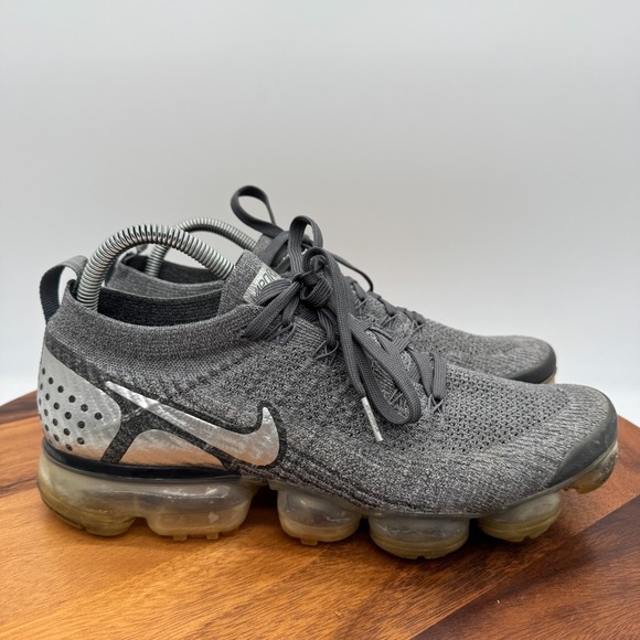 Nike Other - Nike Air Vapormax Flyknit 2 Shoes Mens 10 Chrome Silver Running Athletic Sneaker